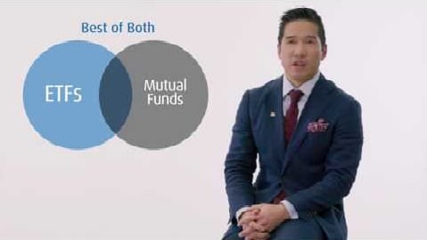 Men talking about bests of EFTs and Mutual Funds